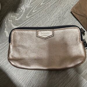 Aimee Kestenberg Rose Gold Metallic Leather Pouch